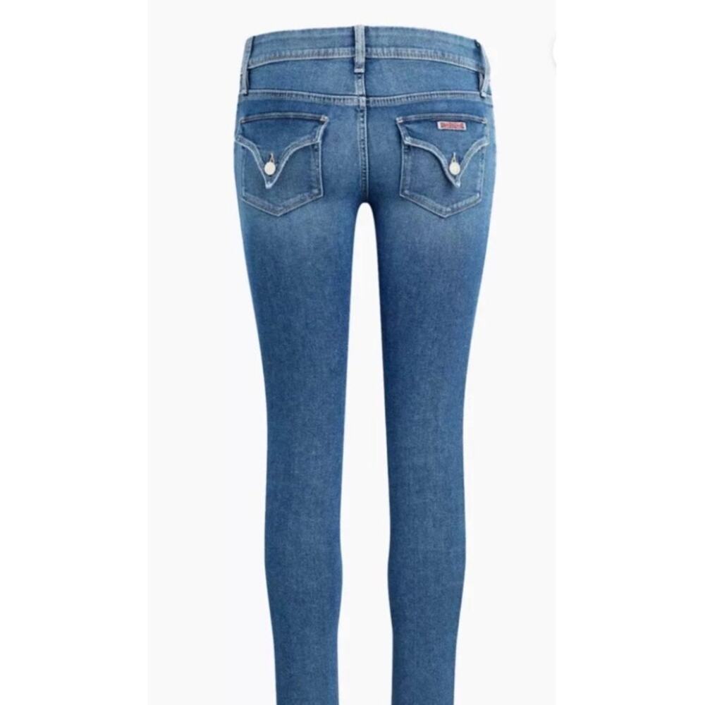 Hudson midrise skinny straight leg ankle blue jeans
